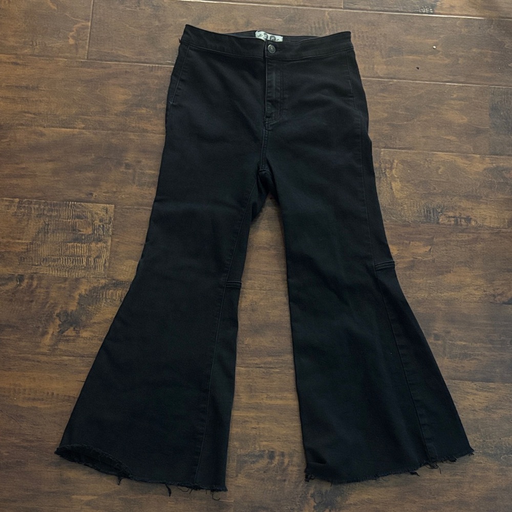 We The Free Black High-Rise Flared Jeans